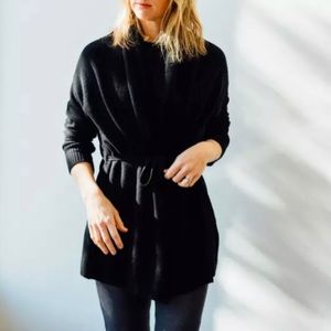 Vince drape front wool and cashmere sweater